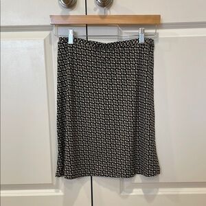 Black and White Patterned Women's Skirt